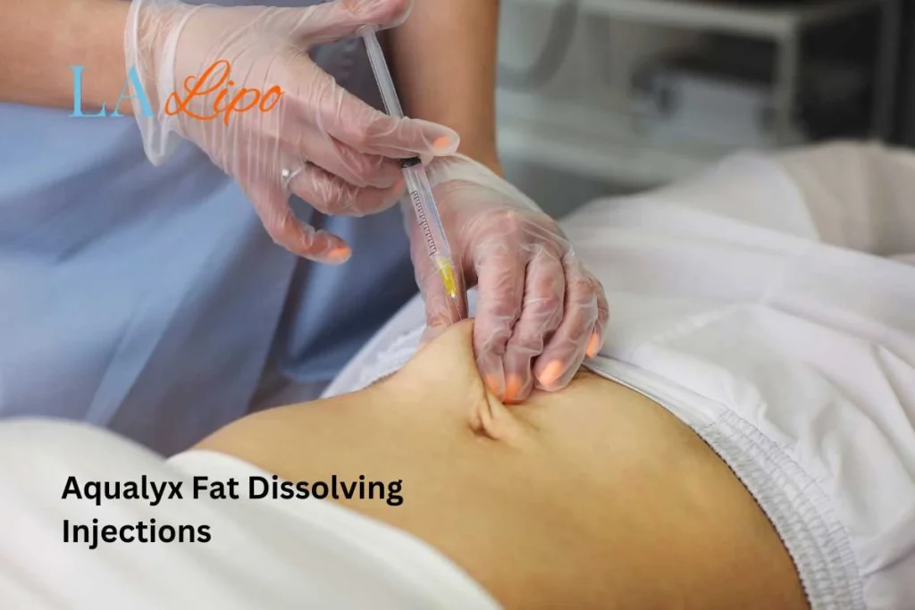 woman having fat dissolving injections Hale End in the stomach