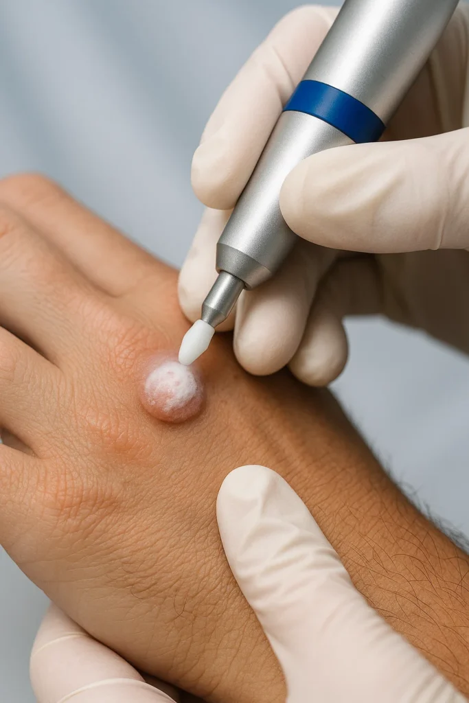 example of wart removal Hale End using cryopen