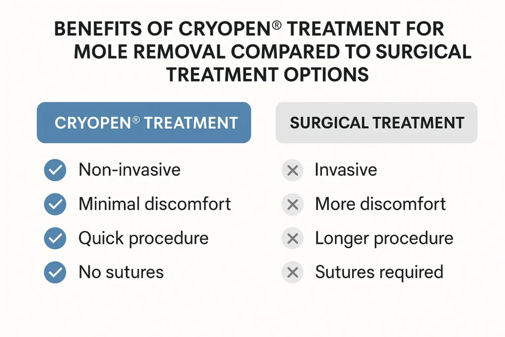 Benefits of facial mole removal Hale End - call our team today to book a consultation